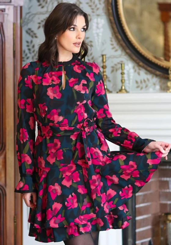 Huge Savings Rant & Rave Zara Long Sleeve Dress, Magenta