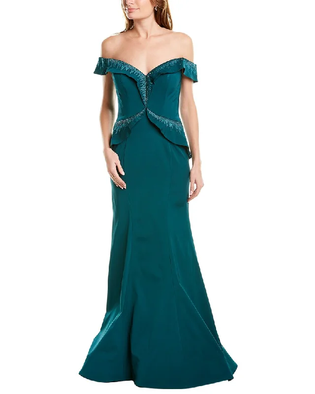 Rene Ruiz Off-The-Shoulder Gown