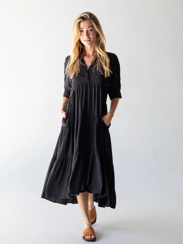 Blowout Deals Rebecca Midi Dress - Black