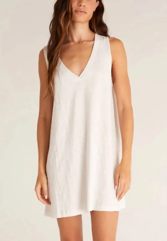 Sparrow Mini Dress In Coastal Fog