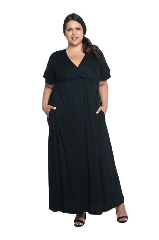 PHOEBE BREASTFEEDING MAXI DRESS BLACK - FINAL SALE