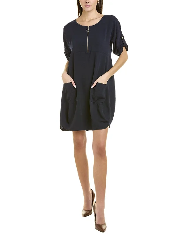 Joseph Ribkoff 1/4-Zip Shift Dress