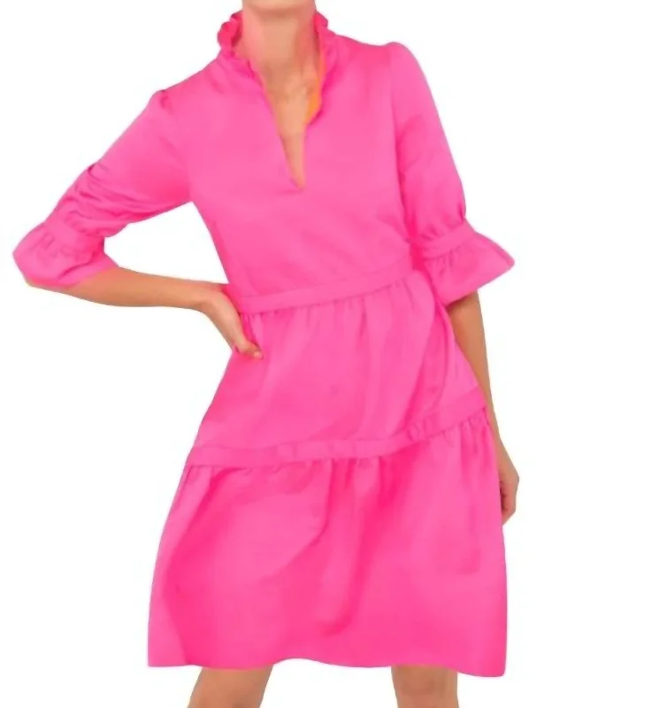 Teardrop Dress - Faille In Pink