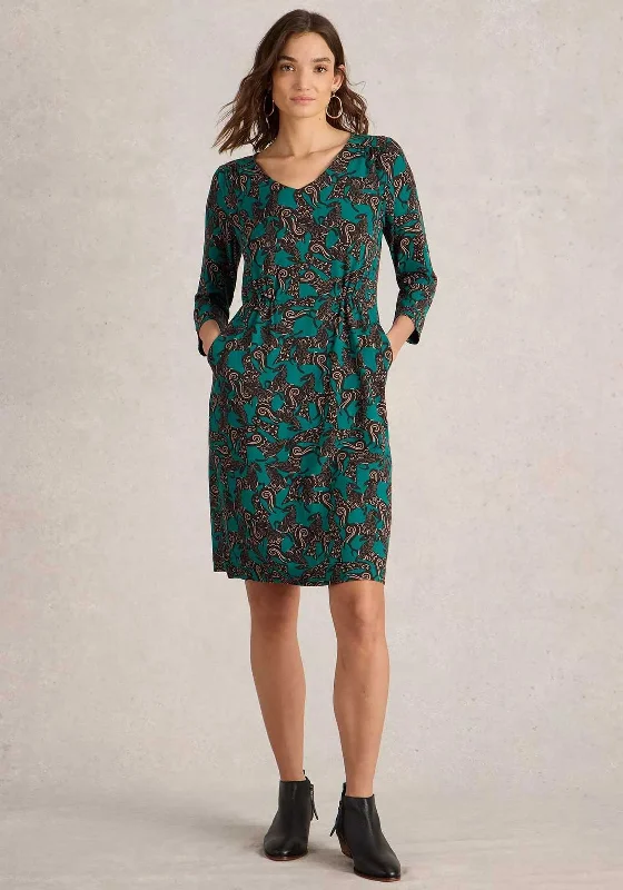 Seasonal Sale White Stuff Tallie Printed Jersey Dress, Green
