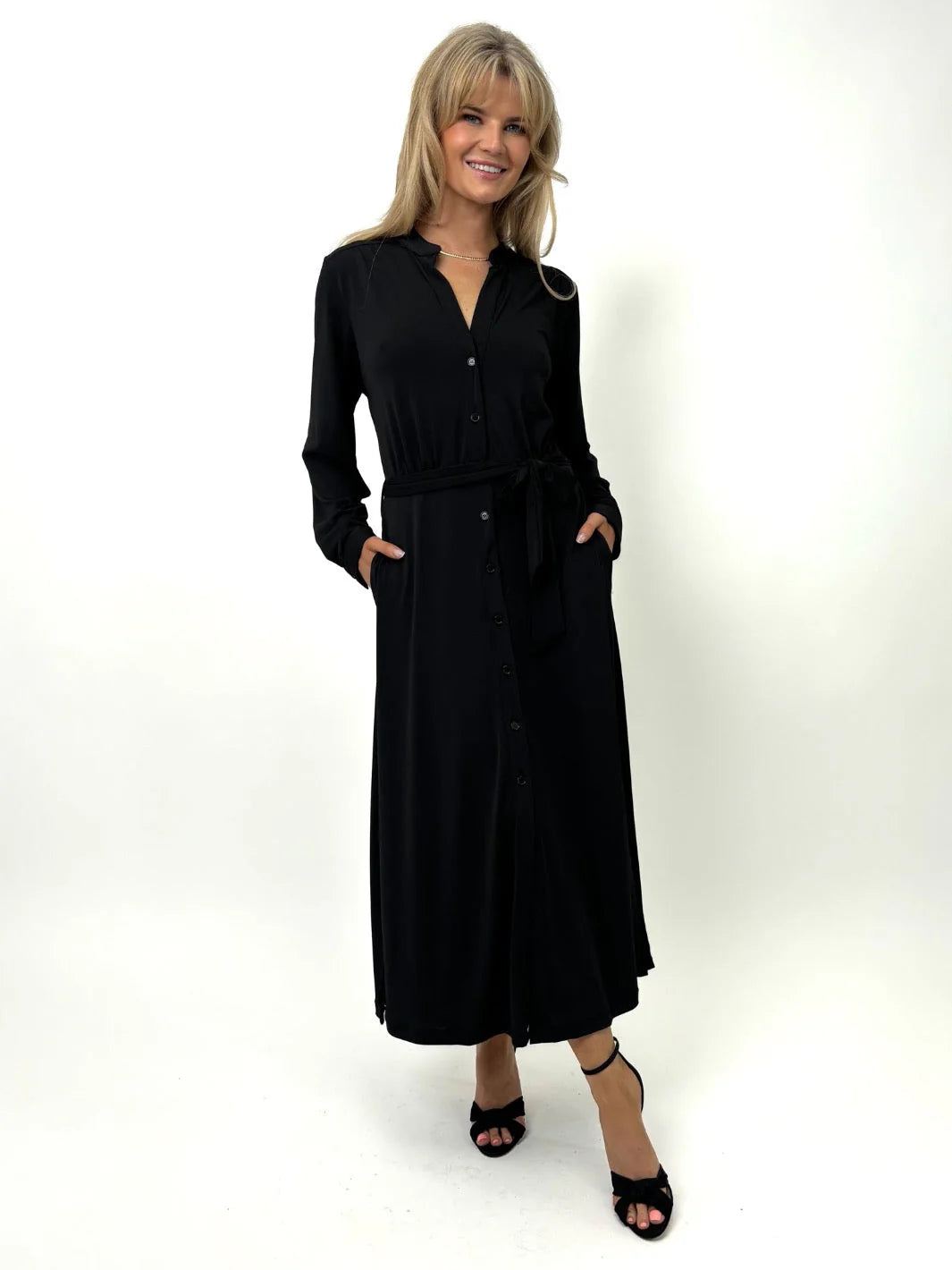 Fantastic Deals Kate & Pippa Capri Midi Shirt Dress, Black