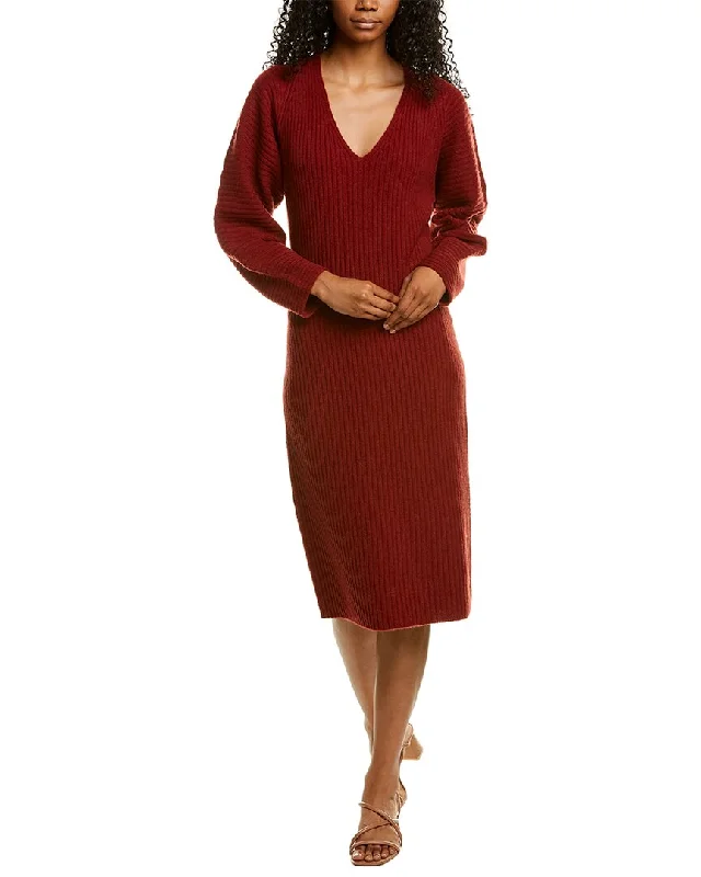 Vince Fitted Dolman Wool-Blend Sweaterdress