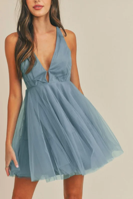 Blue Tulle Mini in B;Ue