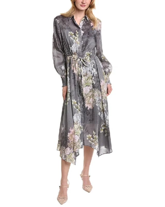 AllSaints Skye Venetia Linen & Silk-Blend Shirtdress