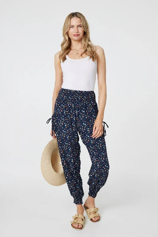 Ditsy Floral High Waist Harem Pants