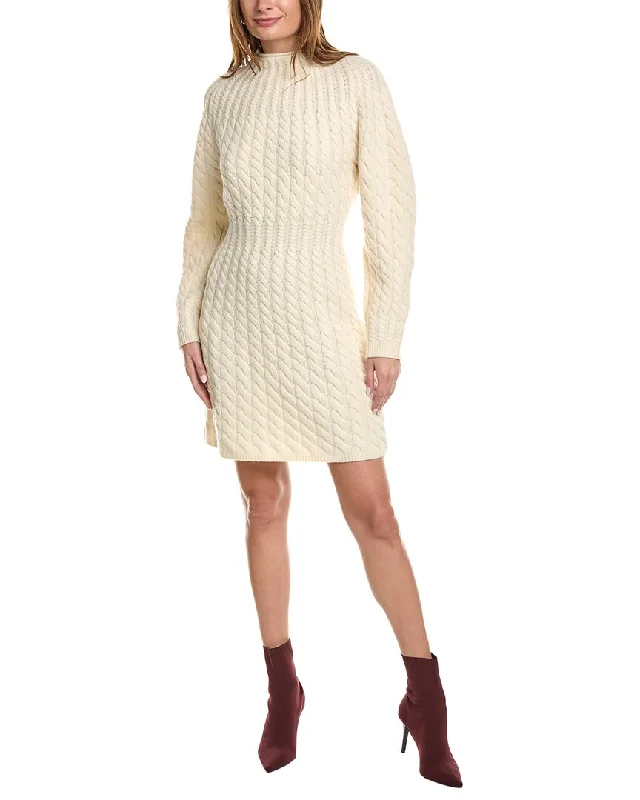 Theory Sculpted Wool & Cashmere-Blend Sweaterdress