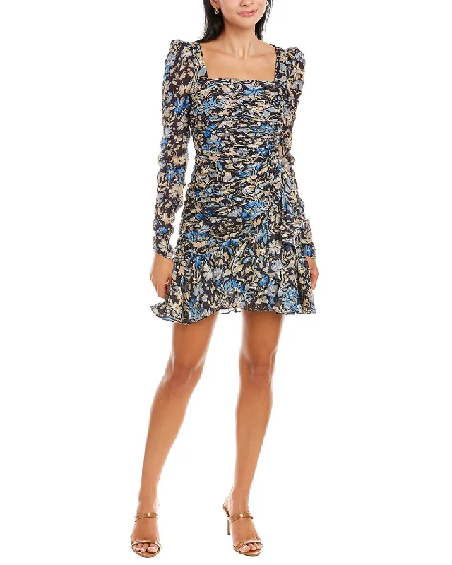 ML Monique Lhuillier Ruched Cocktail Dress