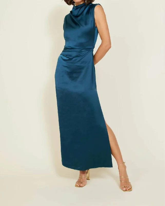 Dede Maxi Dress In Dark Teal