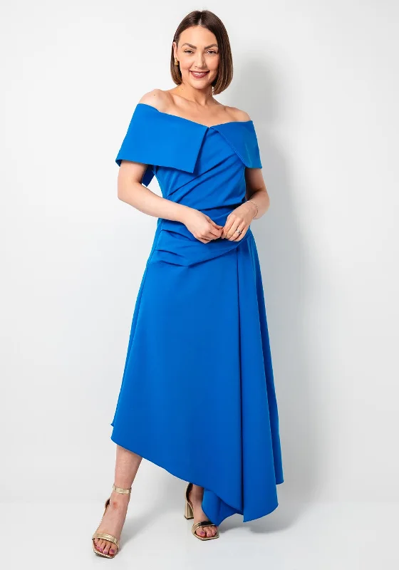 Kevan Jon Nula Bardot Asymmetric Dress, Blue