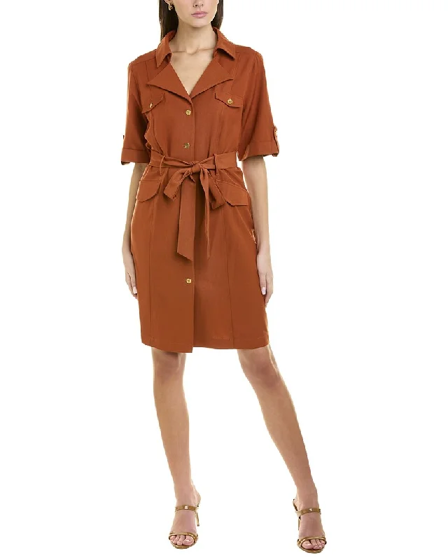 Sharagano Lepore Stretch Sharkskin III Shirtdress