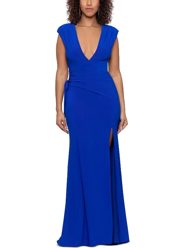 Womens Side Slit Long Evening Dress