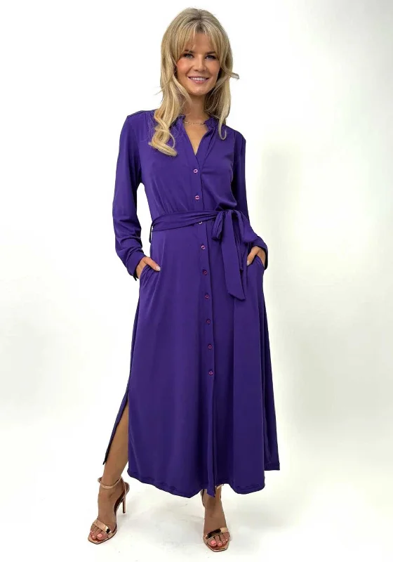 Crazy Savings Kate & Pippa Capri Midi Shirt Dress, Purple