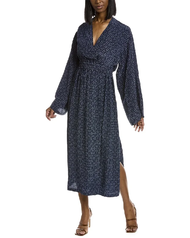 Michael Kors Foulard Crepe de Chine Silk Kimono Dress