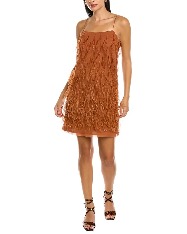 Rebecca Taylor Feather Silk Dress