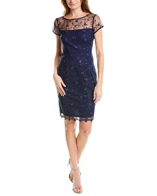 Adrianna Papell Embroidered Sheath Dress