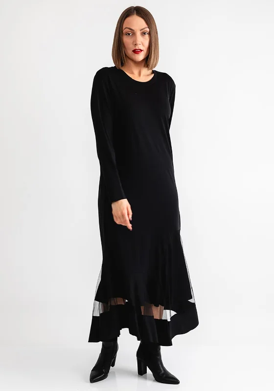 Malissa J Tulle Hem Dress, Black