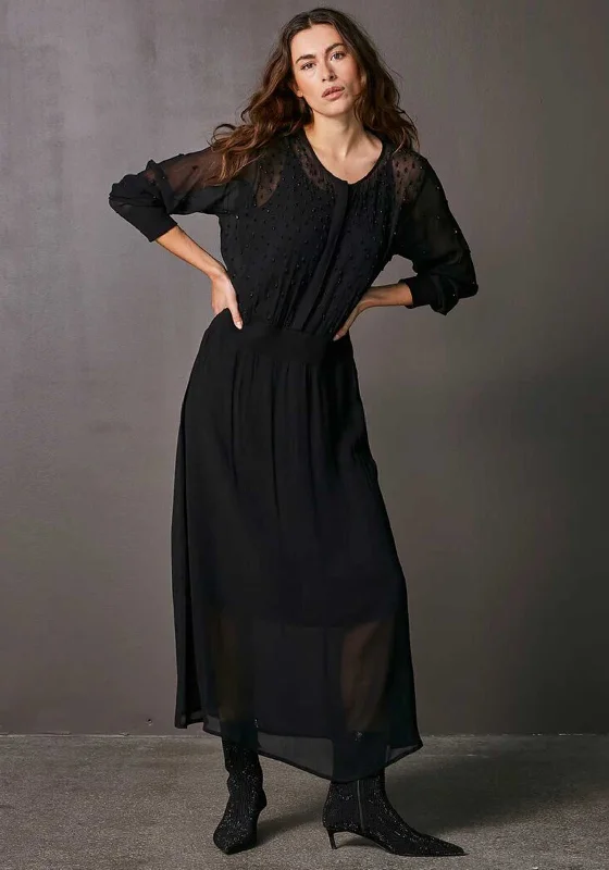 Limited Stock Nu Denmark Veronica Beaded Maxi Dress, Black