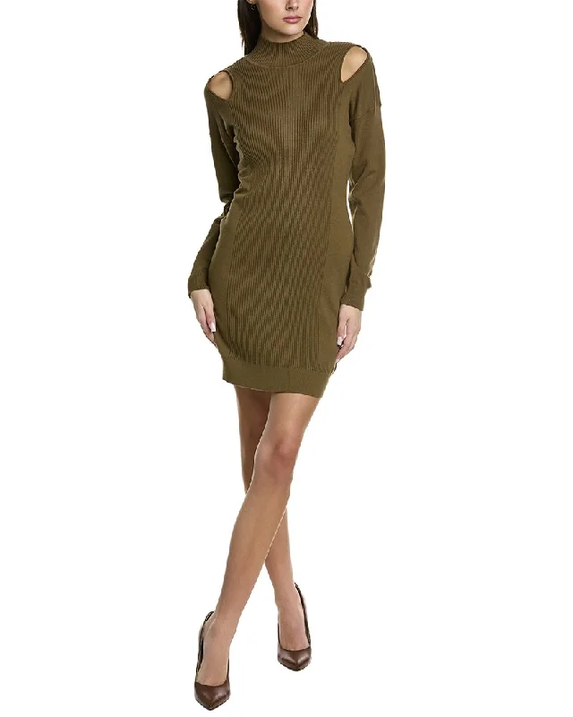 BCBGeneration Cold-Shoulder Sweaterdress