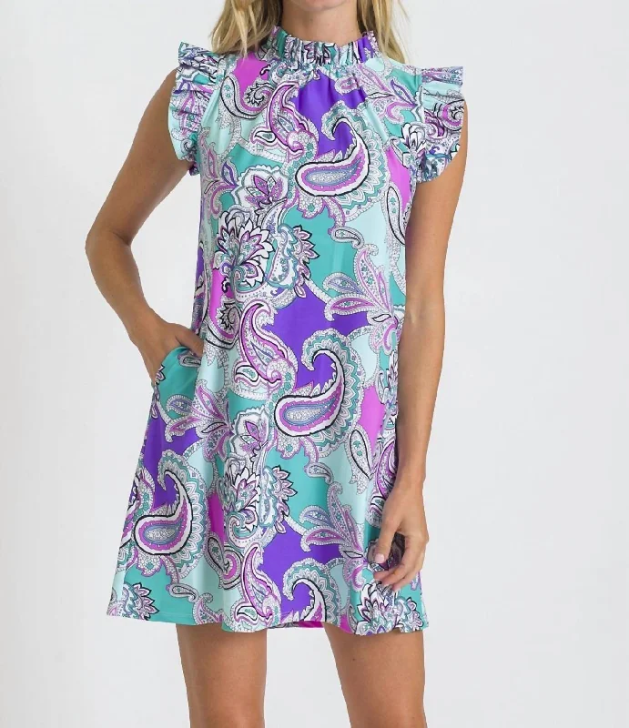 Shari Dress In Paisley Maxy Seamist