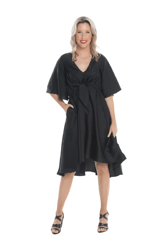 DELILAH BREASTFEEDING COCKTAIL DRESS BLACK - FINAL SALE