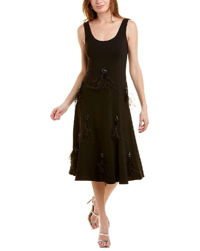 Badgley Mischka Embellished A-Line Dress