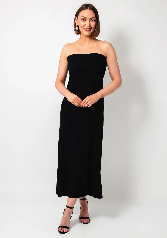 Thanny Sleeveless Stretchy Smock Dress, Black