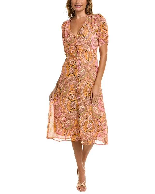 Special Price BCBGeneration Button Front Midi Dress