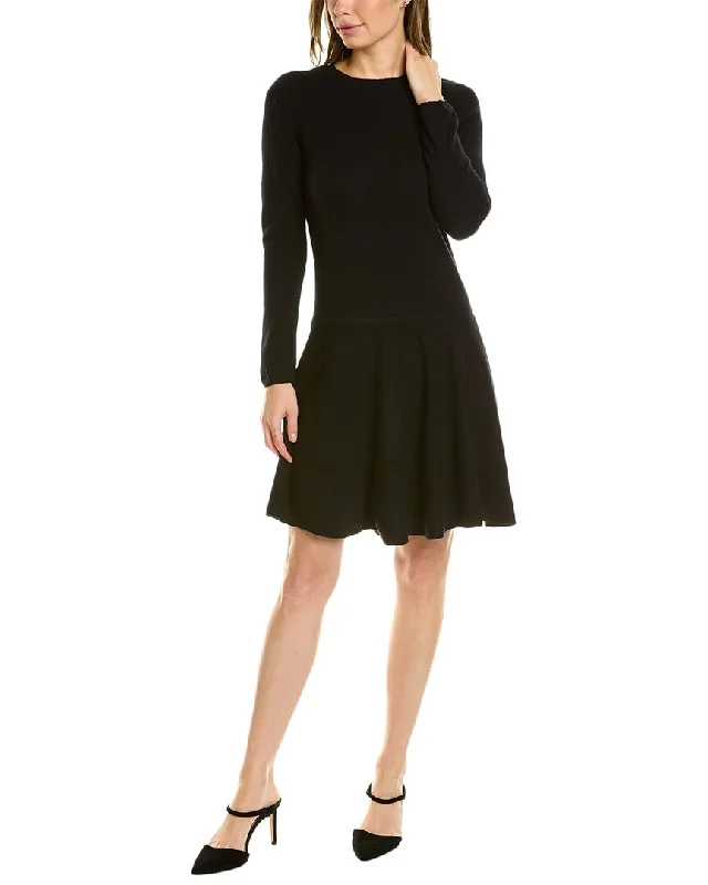 New Markdowns sofiacashmere Drop-Waist Cashmere Flare Dress