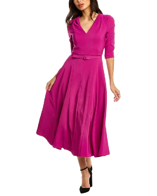 Kay Unger Isla T-Length Solid Dress