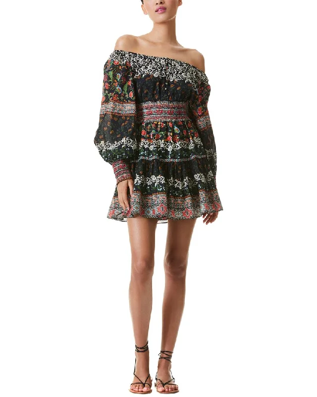 alice + olivia Clementina Tiered Mini Dress