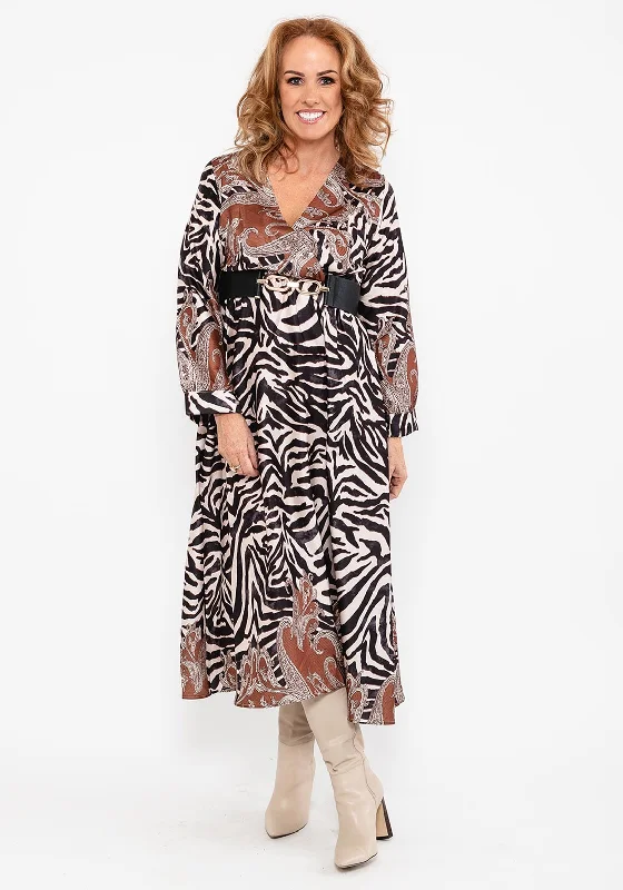 Seventy1 Animal & Ornate Print Maxi Dress, Black Multi