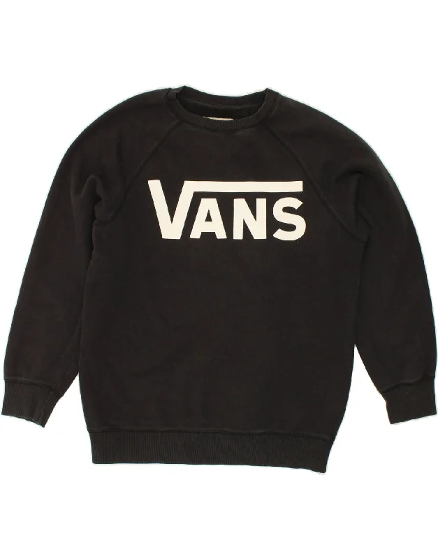 VANS Womens Graphic Sweatshirt Jumper UK 16 Large Black Cotton