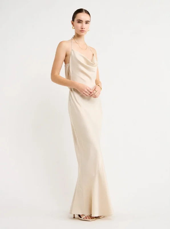 Price Blitz Rumer Iluka Cowl Gown in Cream