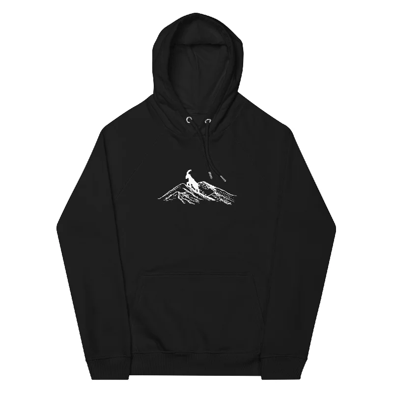 Alpensteinbock auf Berg - Unisex Premium Organic Hoodie