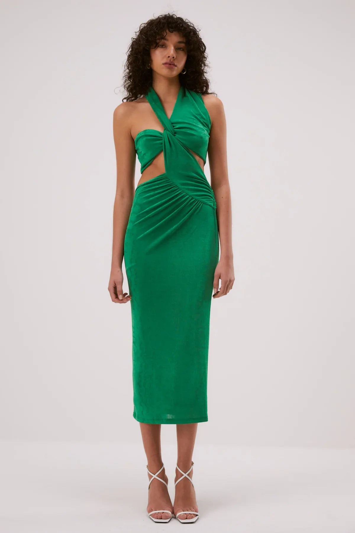 Mega Sale Misha Graciela Slinky Jersey Midi Dress - Island Green