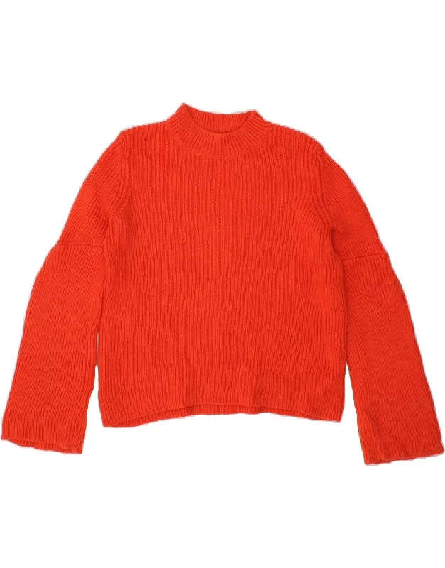 BODEN Womens Turtle Neck Jumper Sweater UK 14 Medium Orange Polyamide