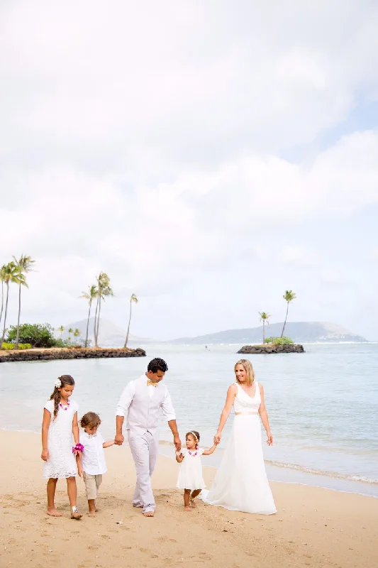 Shop and Save David's Bridal Chiffon A-Line Gown with Beaded Waist