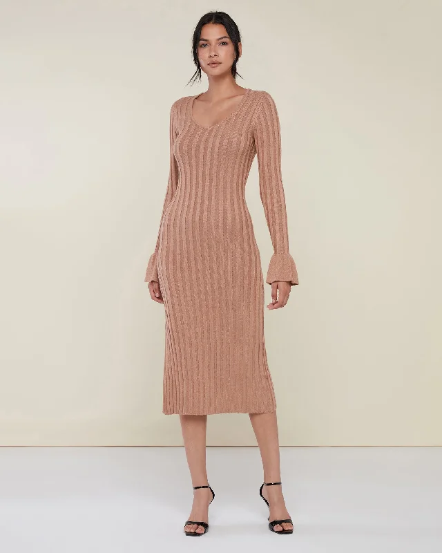 Super Bargain Wide Rib Sweater Dress