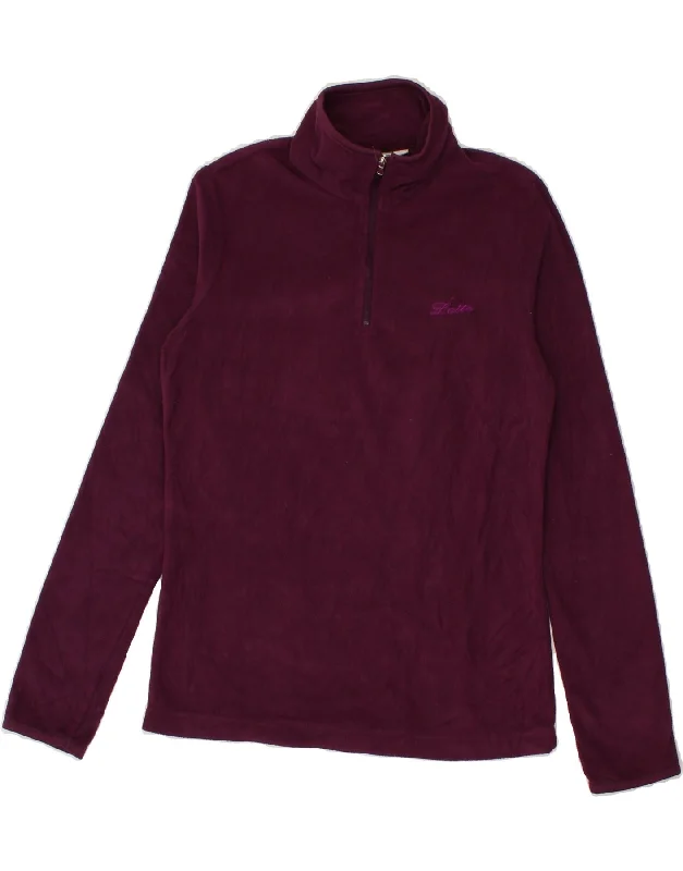 LOTTO Womens Zip Neck Fleece Jumper UK 10 Small Purple