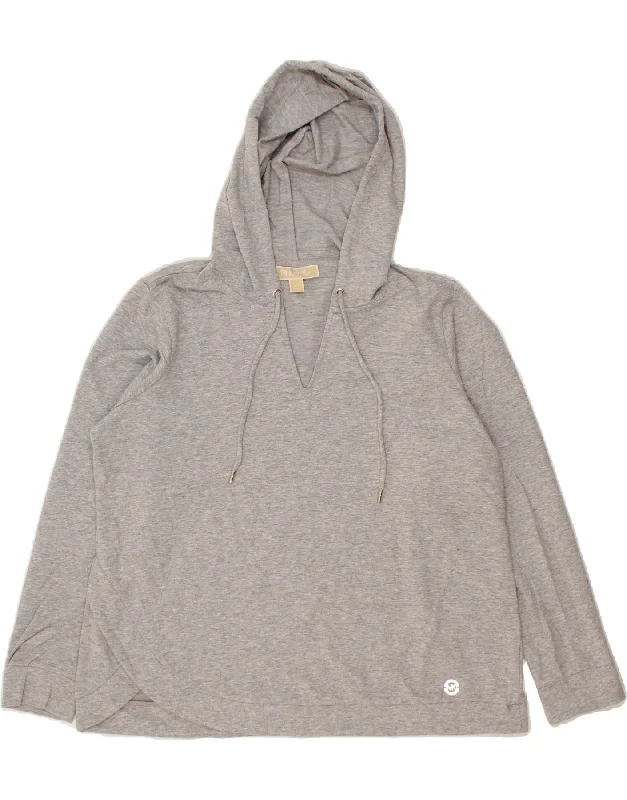 MICHAEL KORS Womens Hoodie Jumper UK 18 XL Grey