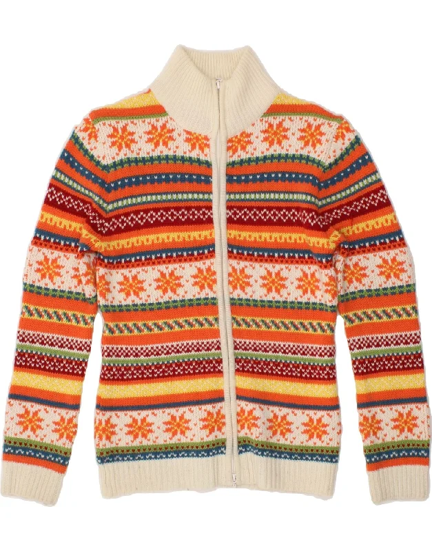 TCM Womens Cardigan Sweater UK 10/12 Medium Multicoloured Fair Isle Wool