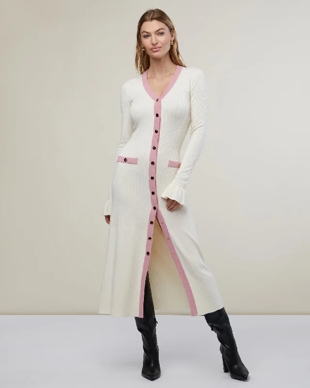 Limited Stock Button Up Midi Sweater Dress