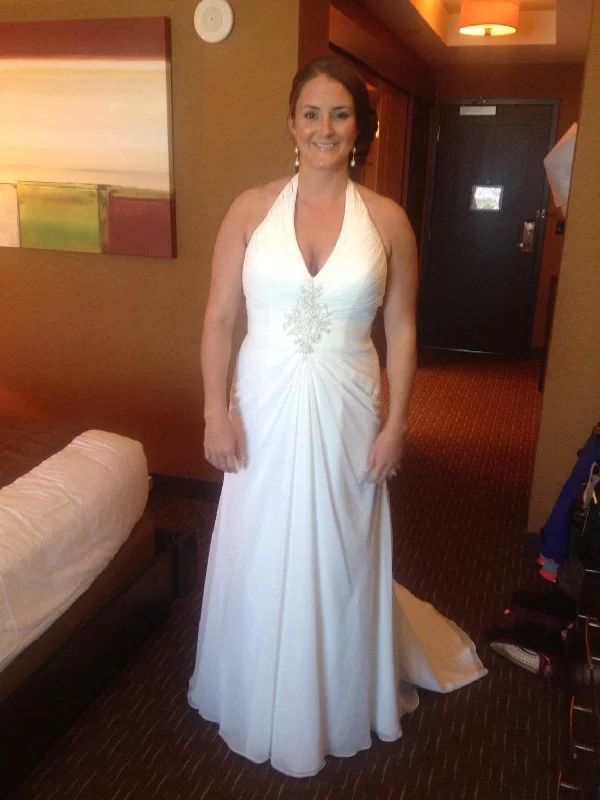 Loyalty Reward David's Bridal Chiffon Halter V3485