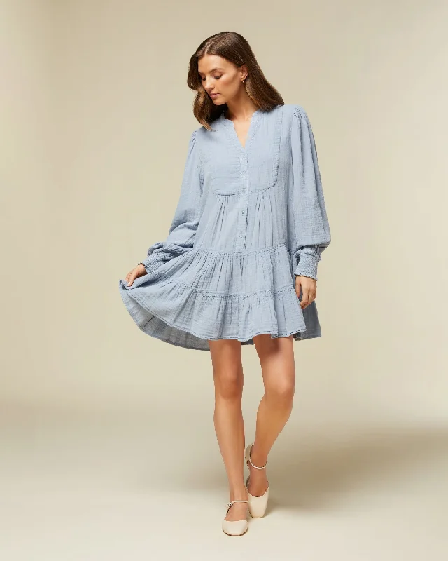 Can't Miss Gauze V-neck Dress