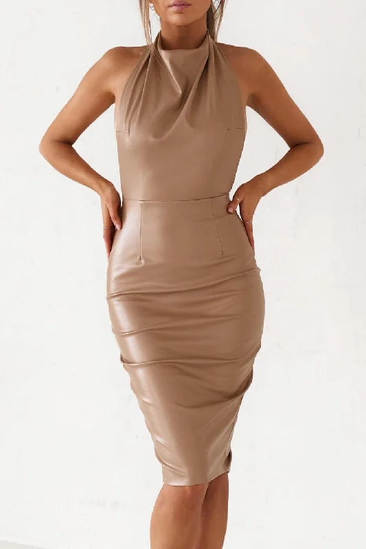 Today’s Special Backless Midi Dress - Matte Tan