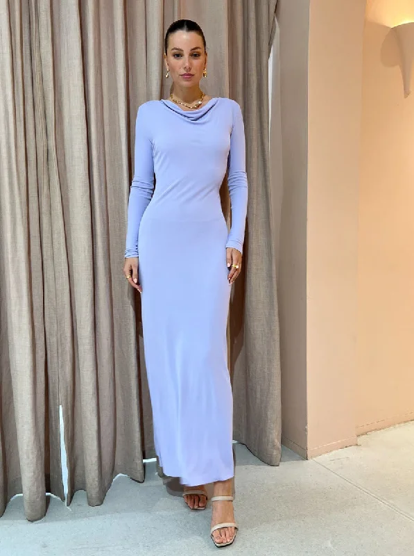 Limited Time Offer Bec and Bridge Amara L/S Maxi Dress in Lilac